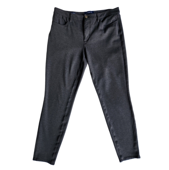Talbots Stretch Knit Pants | Charcoal Gray | Women's Size 6 EUC - Picture 1 of 10